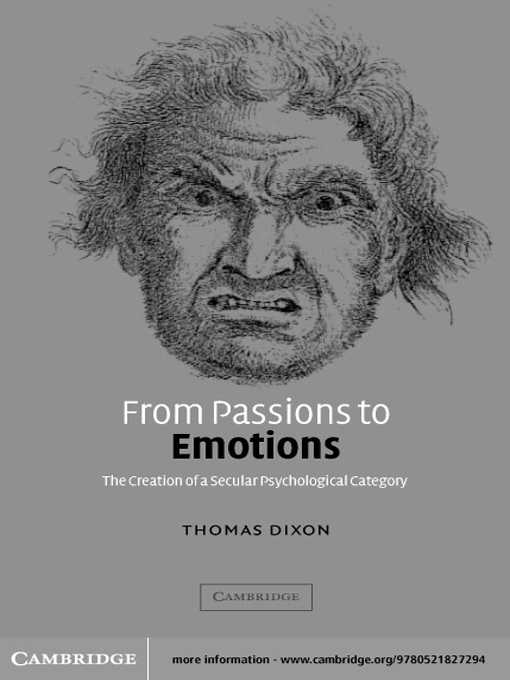 Cover image for From Passions to Emotions